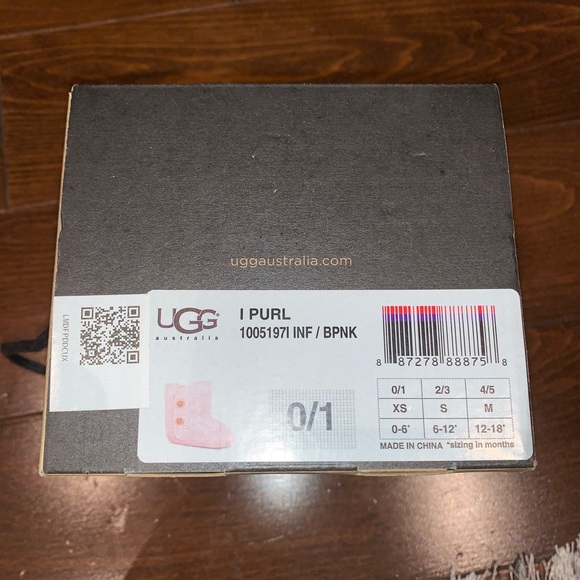 Ugg kids baby Purl Boot Bootie Pink 0/1 XS - Picture 7 of 8